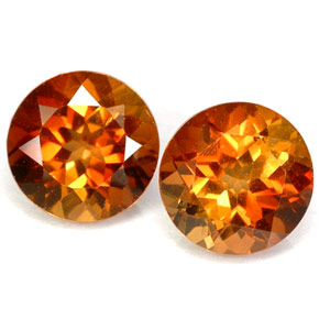 2.18 ct Orange Imperial Topaz Gemstone, Imperial Topaz Gem in Round Facet Shape for Sale.