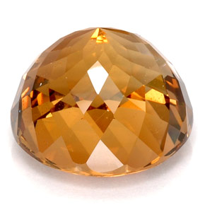 Imperial Topaz Gemstone in 19.9 mm Size for Sale, Imperial Topaz Stone in Golden Peach Orange Color