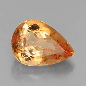 5.05 ct Orange Imperial Topaz Stone, Natural Imperial Topaz in Pear Facet Shape for Sale