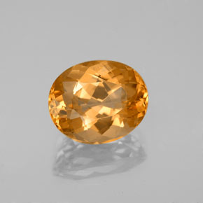3.84 ct Orange Imperial Topaz Stone, Natural Imperial Topaz in Oval Facet Shape for Sale