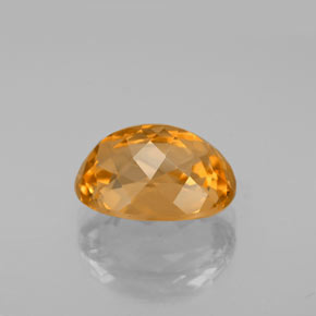 Imperial Topaz Gemstone in 10 x 8 mm (calibrated) Size for Sale, Imperial Topaz Stone in Golden Orange Color
