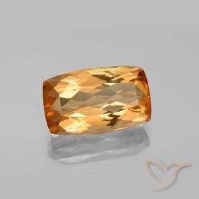 5.45 ct Orange Imperial Topaz Stone, Natural Imperial Topaz in Cushion-Cut Shape for Sale