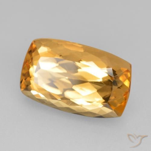 4.48 ct Orange Imperial Topaz Stone, Natural Imperial Topaz in Cushion-Cut Shape for Sale
