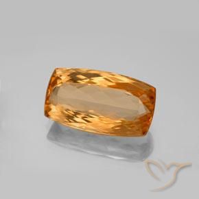 6.99 ct Orange Imperial Topaz Stone, Natural Imperial Topaz in Cushion-Cut Shape for Sale