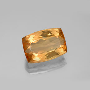 5.91 ct Orange Imperial Topaz Stone, Natural Imperial Topaz in Cushion-Cut Shape for Sale