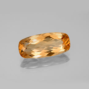 3.96 ct Orange Imperial Topaz Stone, Natural Imperial Topaz in Cushion-Cut Shape for Sale