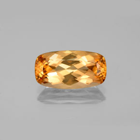 3.41 ct Orange Imperial Topaz Gemstone, Imperial Topaz Gem in Cushion-Cut Shape for Sale.