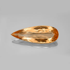 Bright Orange Imperial Topaz Gem - 6.2ct Pear Facet (ID: 346577)