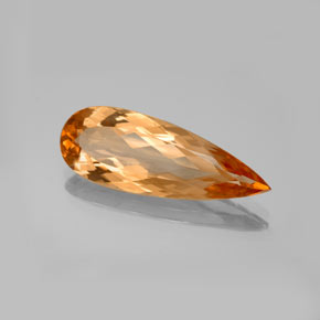 6.15 ct Orange Imperial Topaz Stone, Natural Imperial Topaz in Pear Facet Shape for Sale