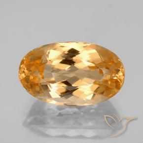 7,12 ct ovaler Imperial Topas aus Brasilien, Größe: 14,4 x 8,7mm, Reinheit: VVS-VS, Garantiert echter Edelstein, 1 Stück Imperial Topas in Hellorange Farbe, Mohs-Härte von 8 Geeignet für den täglichen Gebrauch im Schmuck, Gem-Lab-zertifiziert, Photo A