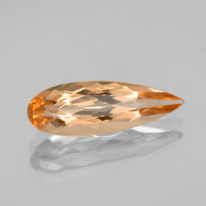 2.48 ct Orange Imperial Topaz Stone, Natural Imperial Topaz in Pear Facet Shape for Sale
