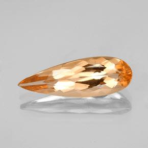 2,25 ct birnenschliff oranger Imperial Topas aus Brasilien, Größe 16,2 x 5,5mm, natürlicher Edelstein, VS Reinheit, 1 Stück birnenschliff Imperial Topas, Mohs-Härte von 8 Geeignet für den täglichen Gebrauch im Schmuck , Photo A