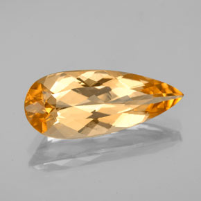 4.14 ct Orange Imperial Topaz Stone, Natural Imperial Topaz in Pear Facet Shape for Sale