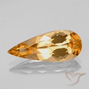 17,2 x 7,2mm birnenschliff oranger Imperial Topas aus Brasilien, Gewicht von 3,79 ct, natürlicher Edelstein in VVS-VS Reinheit, 1 Stück birnenschliff Imperial Topas - Farbe: Tigerorange, Mohs-Härte von 8 Geeignet für den täglichen Gebrauch im Schmuck, Photo A