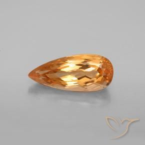 16,5 x 7,1mm birnenschliff oranger Imperial Topas aus Brasilien, Gewicht 5,55 ct, 1 Stück Imperial Topas - Farbe: Mittelorange, natürlicher Edelstein in VVS Reinheit, Mohs-Härte von 8 Geeignet für den täglichen Gebrauch im Schmuck, Photo A