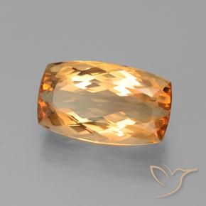 6.29 ct Orange Imperial Topaz Stone, Natural Imperial Topaz in Cushion-Cut Shape for Sale