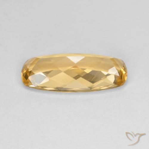 Imperial Topaz Gemstone in 15 x 6.9 mm Size for Sale, Imperial Topaz Stone in Golden Orange Color