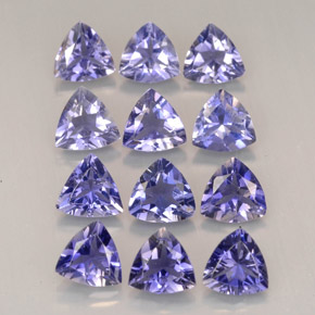 4.05 ct Blue Iolite Stone, Natural Iolite in Trillion Facet Shape for Sale