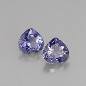 0.72 ct Blue Iolite Stone, Natural Iolite in Heart Facet Shape for Sale