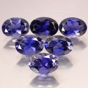 4.08 ct Blue Iolite Gemstone, Iolite Gem in Oval Facet Shape for Sale.