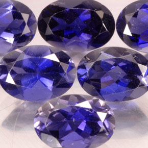4.08 ct Blue Iolite Stone, Natural Iolite in Oval Facet Shape for Sale
