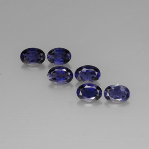 3.85 ct Blue Iolite Gemstone, Iolite Gem in Oval Facet Shape for Sale.