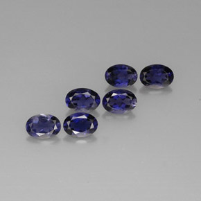 3.85 ct Blue Iolite Stone, Natural Iolite in Oval Facet Shape for Sale
