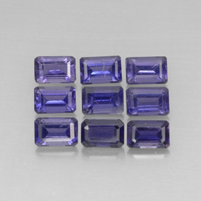 5.02 ct Blue Iolite Stone, Natural Iolite in Octagon Facet Shape for Sale