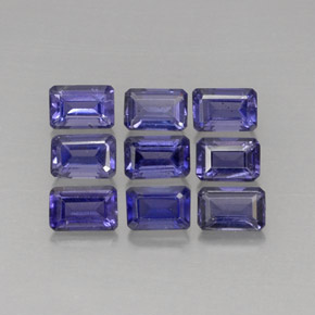 4.93 ct Violet Iolite Stone, Natural Iolite in Octagon Facet Shape for Sale