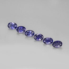 3.71 ct Blue Iolite Stone, Natural Iolite in Oval Facet Shape for Sale