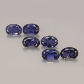 3.83 ct Blue Iolite Gemstone, Iolite Gem in Oval Facet Shape for Sale.