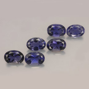 3.83 ct Blue Iolite Stone, Natural Iolite in Oval Facet Shape for Sale