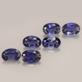3.43 ct Blue Iolite Stone, Natural Iolite in Oval Facet Shape for Sale