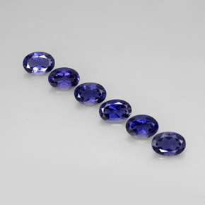 3.78 ct Blue Iolite Gemstone, Iolite Gem in Oval Facet Shape for Sale.