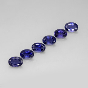 3.78 ct Blue Iolite Stone, Natural Iolite in Oval Facet Shape for Sale