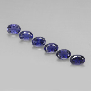 4.13 ct Blue Iolite Gemstone, Iolite Gem in Oval Facet Shape for Sale.