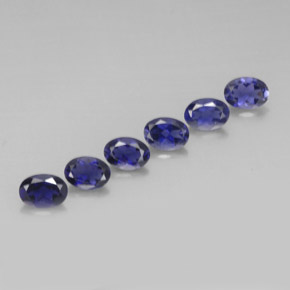 4.13 ct Blue Iolite Stone, Natural Iolite in Oval Facet Shape for Sale