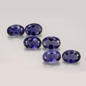 3.61 ct Blue Iolite Gemstone, Iolite Gem in Oval Facet Shape for Sale.