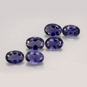 3.61 ct Blue Iolite Stone, Natural Iolite in Oval Facet Shape for Sale