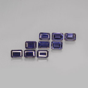 5.61 ct Blue Iolite Stone, Natural Iolite in Octagon Facet Shape for Sale