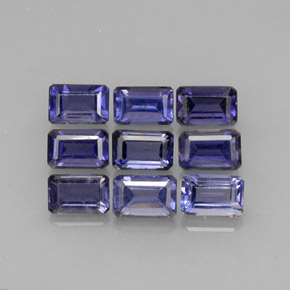5.22 ct Blue Iolite Stone, Natural Iolite in Octagon Facet Shape for Sale