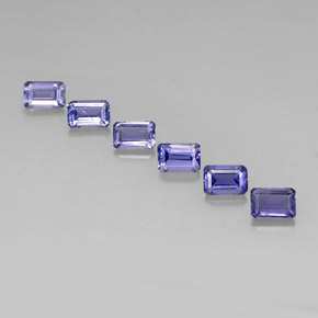 3.44 ct Blue Iolite Stone, Natural Iolite in Octagon Facet Shape for Sale