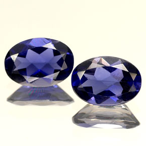 1.08 ct Blue Iolite Gemstone, Iolite Gem in Oval Facet Shape for Sale.