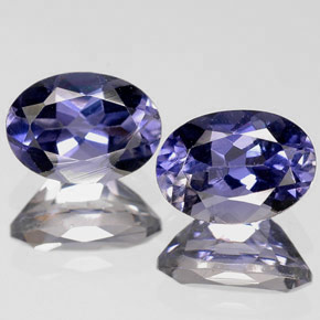 1.50 ct Blue Iolite Gemstone, Iolite Gem in Oval Facet Shape for Sale.