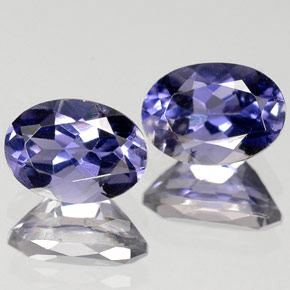 1.50 ct Blue Iolite Stone, Natural Iolite in Oval Facet Shape for Sale