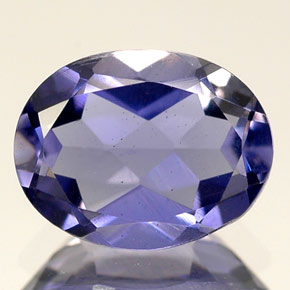 1.59 ct Blue Iolite Gemstone, Iolite Gem in Oval Facet Shape for Sale.