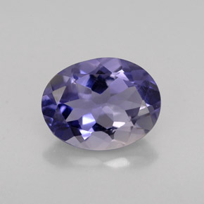 1.39 ct Blue Iolite Gemstone, Iolite Gem in Oval Facet Shape for Sale.