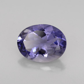 1.39 ct Blue Iolite Stone, Natural Iolite in Oval Facet Shape for Sale