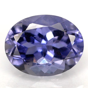 1.60 ct Blue Iolite Gemstone, Iolite Gem in Oval Facet Shape for Sale.