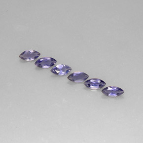 1.07 ct Blue Iolite Gemstone, Iolite Gem in Marquise Facet Shape for Sale.